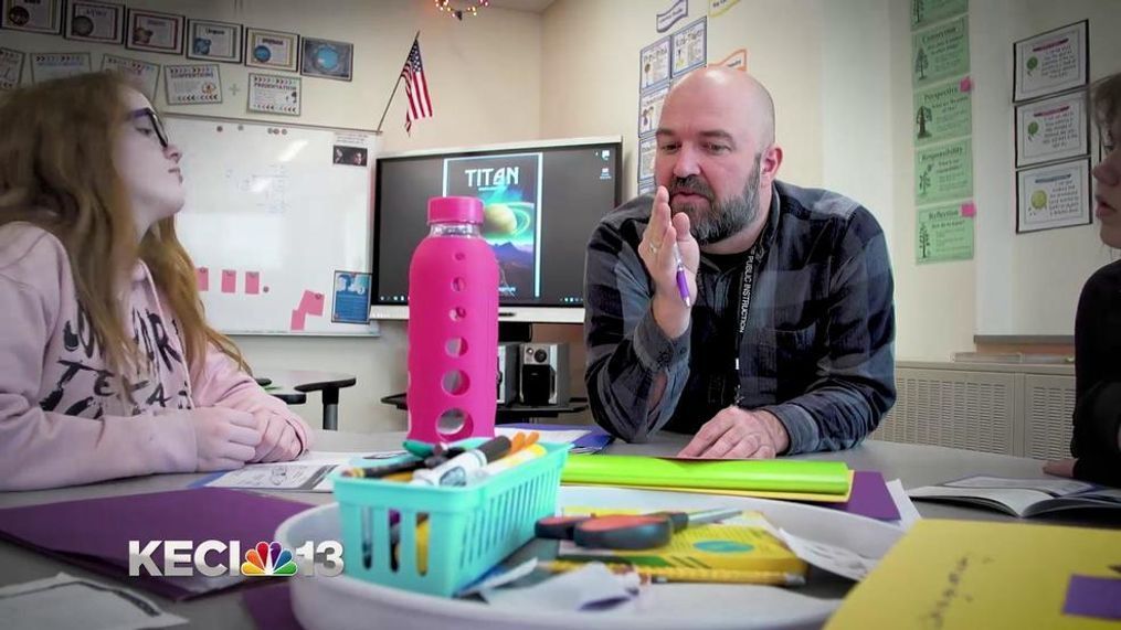 Congrats to Jason Shumaker  from Franklin Elementary School for winning KCFW's Gold Star Award for April 2019. Photo: NBC Montana