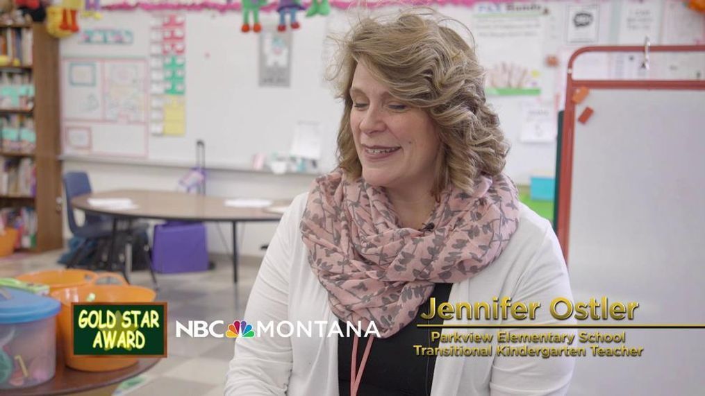 Jennifer Ostler, Parkview Elementary School winner for Jan. 2020 KTVM Gold Star Award. Photo: NBC Montana