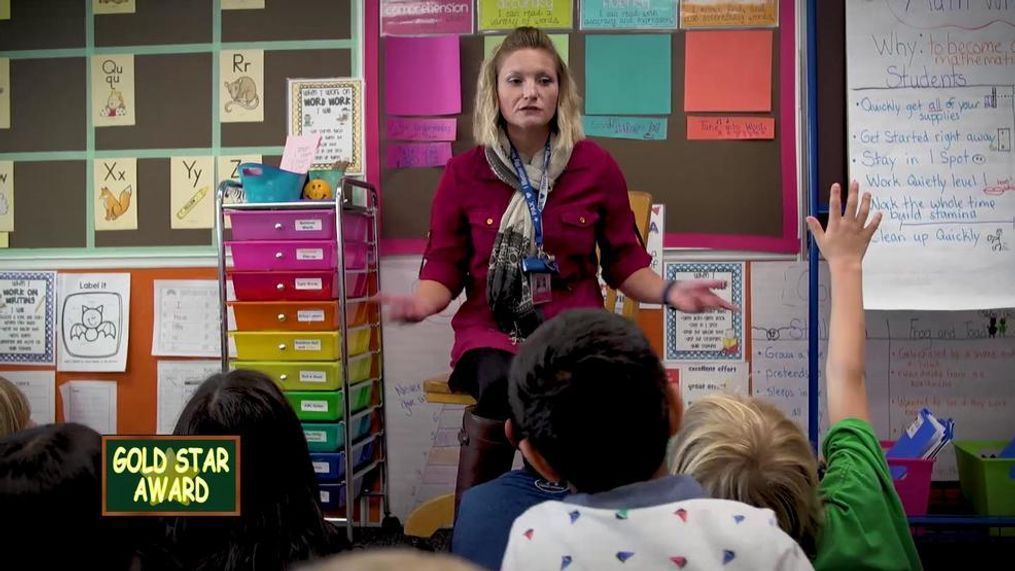 DeEtte Rourke, Hawthorne Elementary, is Gold Star Award winner for Sept. 2019. Photo: NBC Montana