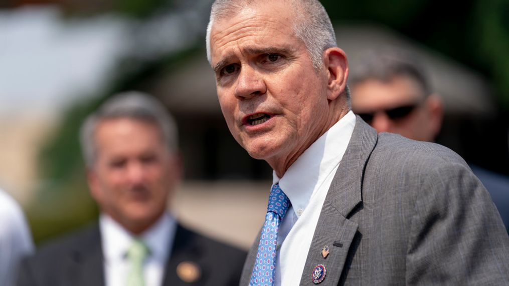 FILE - U.S. Rep. Matt Rosendale, R-Mont., speaks at a news conference on Capitol Hill in Washington on July 29, 2021. (AP Photo/Andrew Harnik, File)(AP Photo/Andrew Harnik, File)